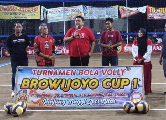 Mas Bowo Dan Mbak Evi Kompak Buka Turnamen Browijoyo Cup I