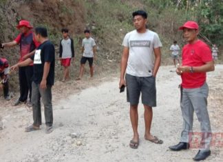 Mulyadi Kawal Pembangunan Jalan Desa Gunungan