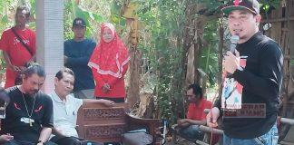 Dahono Bersama Emak-Emak Triyagan Gelar Senam Sicita Dahono memberikan sambutan dalam acara senam sicita