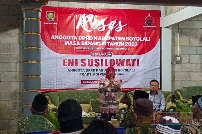 eni susilowati menggelar reses masa sidang 3 didesa bendo