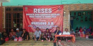 Marsono Kembali Turun Temui Konstituen Melalui Reses