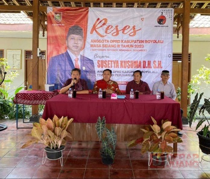 susetya menggelar reses sekaligus panaskan mesin partaii