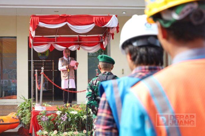 Tingkatkan Ketangguhan dan Kurangi Risiko Bencana, Sri Sumarni Pimpin Apel Siaga Bencana