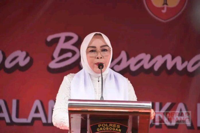 Sri Sumarni Serukan Pemilu Damai Pada Polres Grobogan Bersholawat