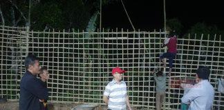 Dani Mursito Gotong Royong Bangun Lapangan Voli