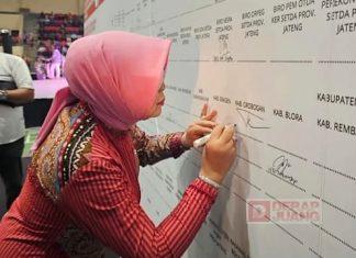 Bupati Grobogan Hadiri Deklarasi Pemilu Damai Bersama Pemprov Jateng