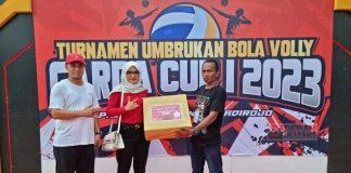 Jaga Eskalasi Pergerakan, Mbak Binta Hadiri Turnamen Bola Voli