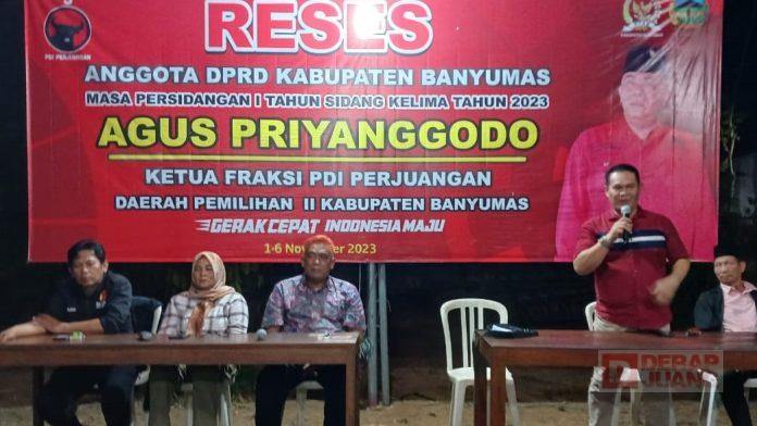 Serap Aspirasi Masyarakat, Agus Priyanggodo Gelar Reses di Sumbang Agus