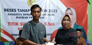 Titik Sugiyarti Perjuangkan Gelar Serap Aspirasi Titik Sugiyarti Perjuangkan Gelar Serap Aspirasi