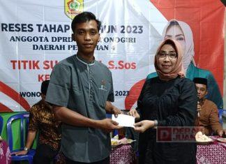 Titik Sugiyarti Perjuangkan Gelar Serap Aspirasi Titik Sugiyarti Perjuangkan Gelar Serap Aspirasi