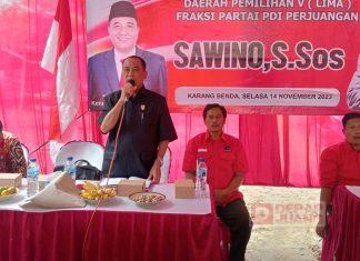 Gelar Reses, Sawino Sapa Warga Karang Benda Gelar Reses, Sawino Sapa Warga Karang Benda