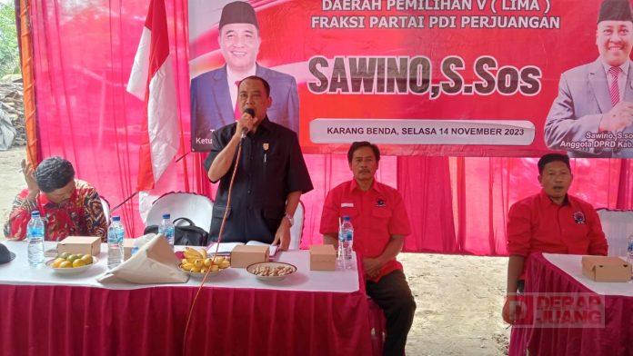 Gelar Reses, Sawino Sapa Warga Karang Benda Gelar Reses, Sawino Sapa Warga Karang Benda