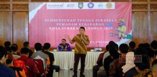 Wakil Walikota Surakarta Bentuk dan Kukuhkan 540 Relawan Pemadam Kebakaran Wakil Walikota Surakarta, Bentuk dan Kukuhkan 540 Relawan Pemadam Kebakaran untuk Tindakan Preventif