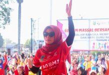 Wabup Rista Hadiri Senam Massal Bersama KORMI Kebumen