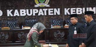 Ristawati Hadiri Rapat Paripurna Pengambilan Keputusan Raperda DPRD Kebumen