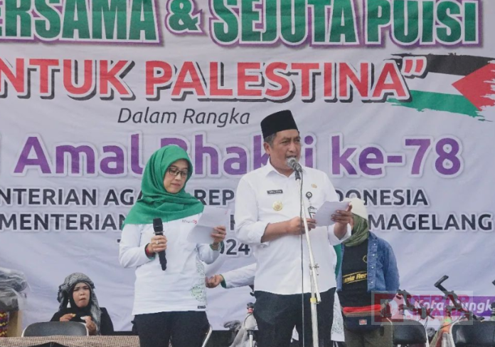 Bupati Magelang Menghadiri Acara Doa Bersama dan Sejuta Puisi Untuk Palestina