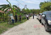 Mbak Mega survey lokasi pembangunan jalan