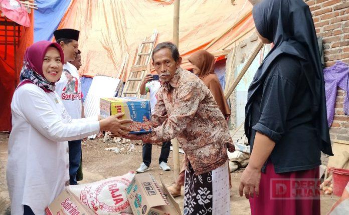 Sri Ruwiyati Kunjungi Warga Terdampak Tanah Longsor
