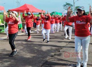 Depwan Salatiga Gelar Senam Bersama Menyambut Pemilu 2024