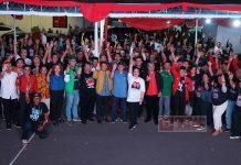 Bersama TPD Jawa Tengah, Ratusan Warga Nobar Debat Capres