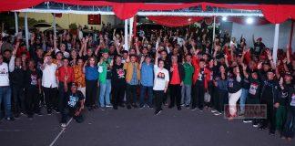 Bersama TPD Jawa Tengah, Ratusan Warga Nobar Debat Capres