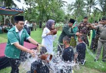 Ristawati menghadiri Diklatsar Banser Satkoryon di Desa Kabuaran