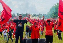 3.000 Pasukan Sicita Dapil 4 Banyumas meriahkan Peringatan HUT PDI Perjuangan ke-51 Sicita