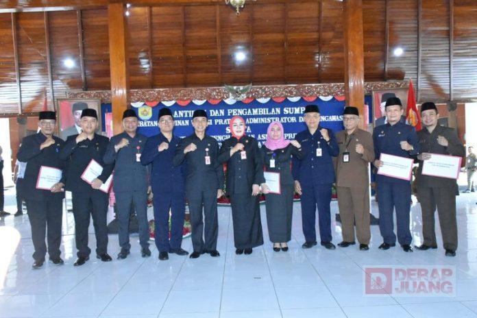 Pelantikan Pejabat Pimpinan tinggi Pratama, Administrator, dan Pengawas di lingkungan Kab. Grobogan