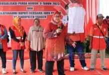 Bupati Yuni Sosialisasikan Lima Surat Suara Menjelang Pemilu Bupati Yuni Sosialisasikan Lima Surat Suara Menjelang Pemilu