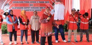 Bupati Yuni Sosialisasikan Lima Surat Suara Menjelang Pemilu Bupati Yuni Sosialisasikan Lima Surat Suara Menjelang Pemilu