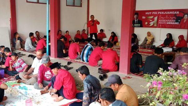 Junarso ajak Ranting ikut menghikmati hari kelahiran PDI Perjuangan ke 51