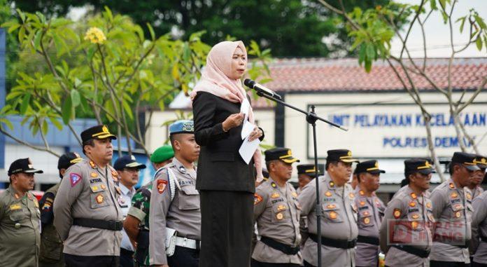 Mewujudkan Kondusivitas di Penghujung Tahun, Bupati Demak Pimpin Apel Lintas Sektor