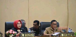 Agus Siswanto Pimpin Rapat Paripurna Penetapan Peraturan Daerah Pembacaan Perda yang telah ditetapkan