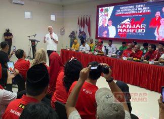 Temui Kader Partai di Banyumas, Ganjar Ingatkan Untuk Taat Aturan dan Tertib Berkampanye
