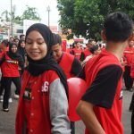 Para staf BSPN ad hoc Komandante Bintang 3 kompak mengikuti mancakrida atau outbound di halaman Kantor DPD PDI Perjuangan Jateng, yang merupakan salah satu aktivitas dalam acara Training of Trainer (ToT) sistem penghitungan mandiri Pemilu 2024,