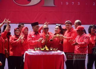 Banteng Kota Salatiga Gelar Upacara HUT ke-51 PDI Perjuangan