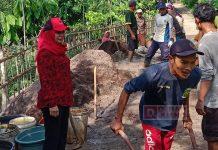 Berikan Manfaat, Nike Bangun Jalan Desa Sindangbarang