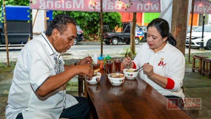 Bareng Bambang Patjul, Mbak Puan Unggah Makan Bakso Serba 3