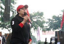 Di Tengah Hujan, Mbak Puan Bakar Semangat Kader Banteng Mbak Puan