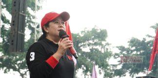 Di Tengah Hujan, Mbak Puan Bakar Semangat Kader Banteng Mbak Puan