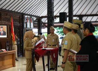 Lantik Tujuh Pejabat Pimpinan Tinggi Pratama, Bupati Tiwi: Kiranya Amanah dan Penuh Tanggung Jawab