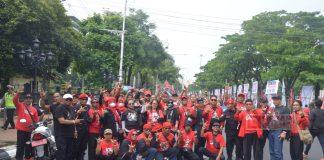 Banteng Cilacap Turut Merahkan Simpang Lima Semarang