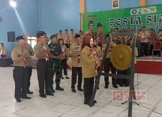 Bupati Etik Buka Pesta Siaga Kwartir Cabang Sukoharjo Tahun 2024