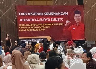 Kembali Melenggang ke Senayan, Adisatrya Gelar Tasyakuran