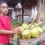 Gigih Dalam Berusaha, KJ Sanusi Distribusikan Kelapa Muda