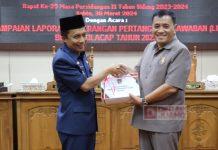 Taufik Terima LKPJ Bupati Cilacap pada Rapat Paripurna DPRD Cilacap