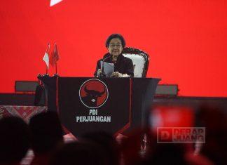 Ibu Megawati Sampaikan Terima Kasih Kepada Rakyat Indonesia di Rakernas V PDI Perjuangan