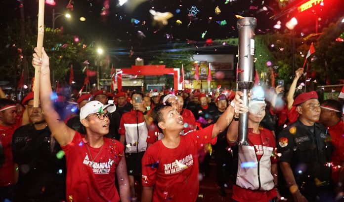 DPD Partai Sambut Rombongan Pembawa Obor