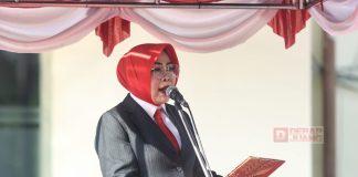 Bupati Sri Sumarni Jadi Inspektur Upacara HARKITNAS Menuju Indonesia Emas