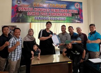 Hari Terakhir Pendaftaran Ketua PSSI Karanganyar, Boby Aditia Putra Muncul Serahkan Berkas